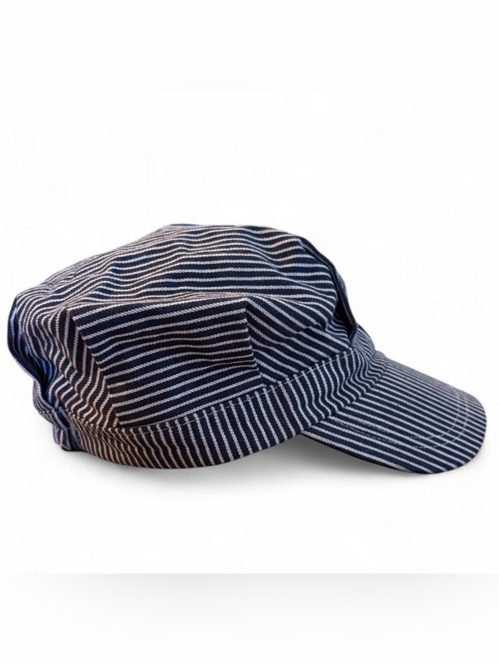 Cobra Vintage-Style Hickory Stripe Train Conductor Hat- Adult